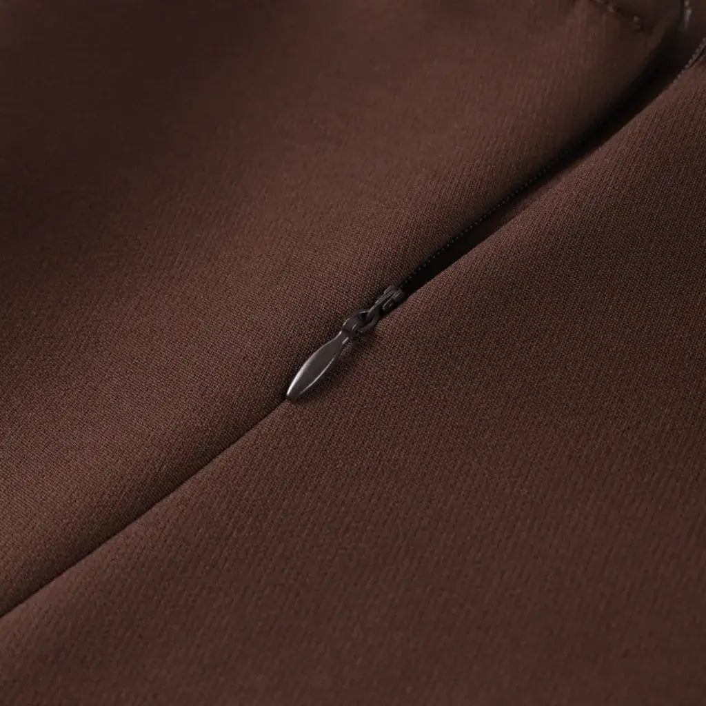 Conjunto Feminino Alfaiataria Marrom Modelo Mariane