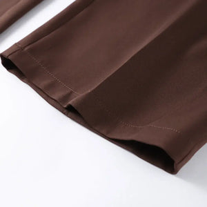 Conjunto Feminino Alfaiataria Marrom Modelo Mariane