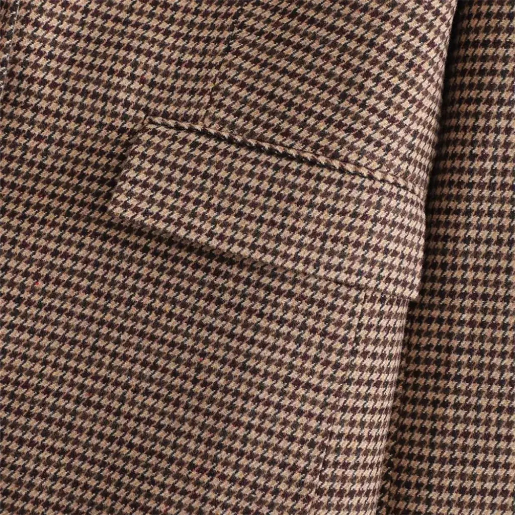 Conjunto Feminino Blazer Saia Xadrez