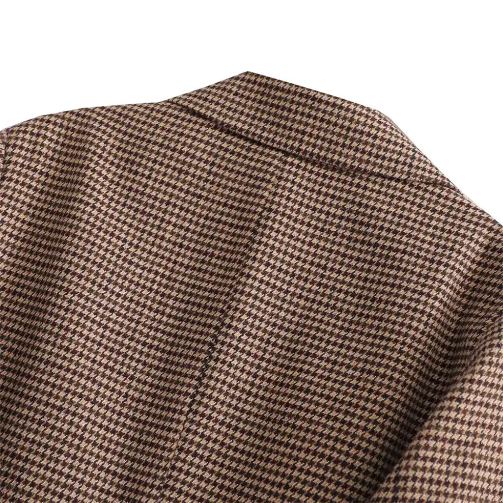 Conjunto Feminino Blazer Saia Xadrez