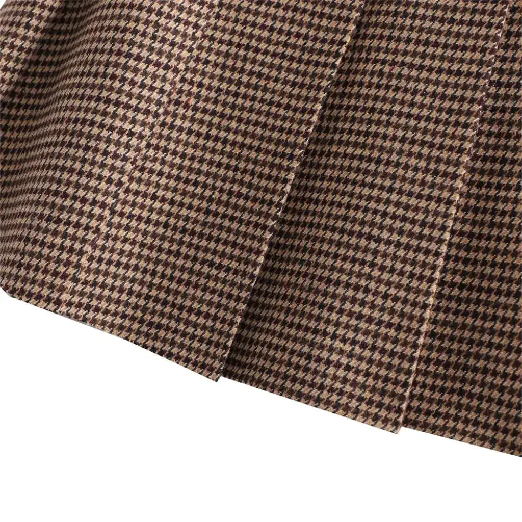 Conjunto Feminino Blazer Saia Xadrez