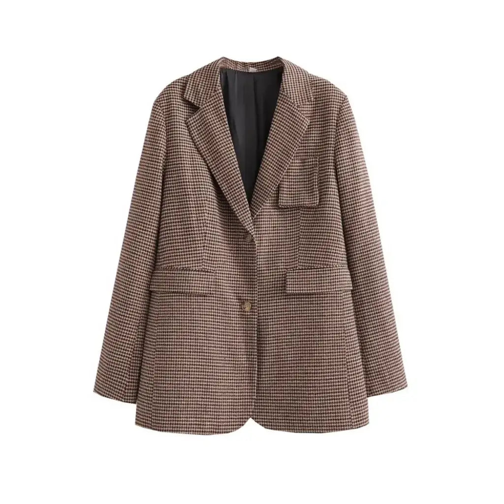 Conjunto Feminino Blazer Saia Xadrez