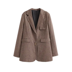 Conjunto Feminino Blazer Saia Xadrez