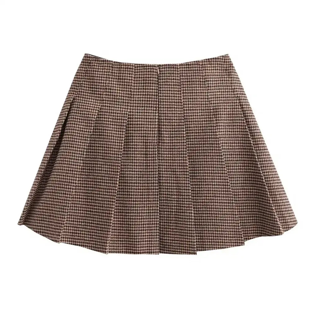 Conjunto Feminino Blazer Saia Xadrez