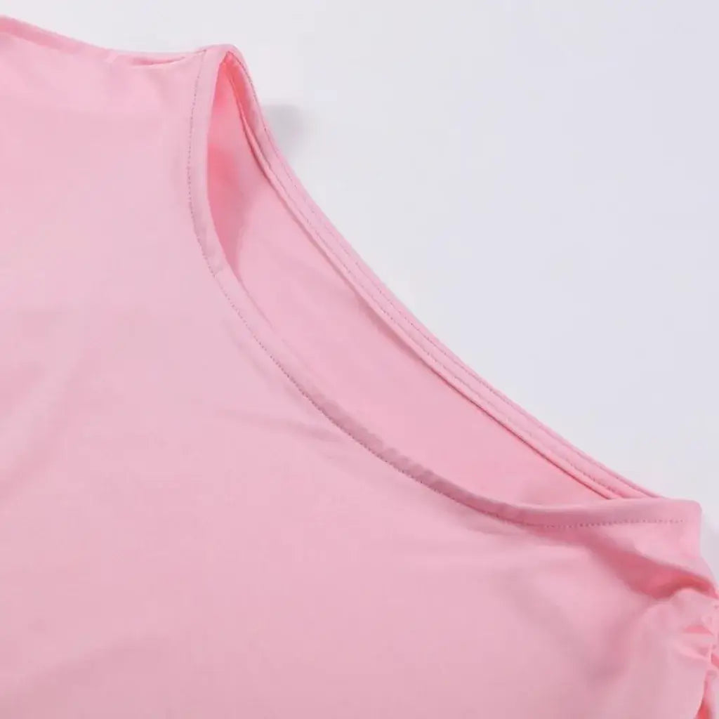 Conjunto Feminino Rosa Saia Longa e Blusa Cropped