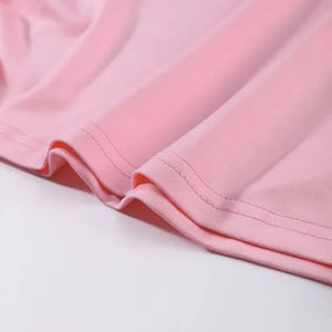 Conjunto Feminino Rosa Saia Longa e Blusa Cropped