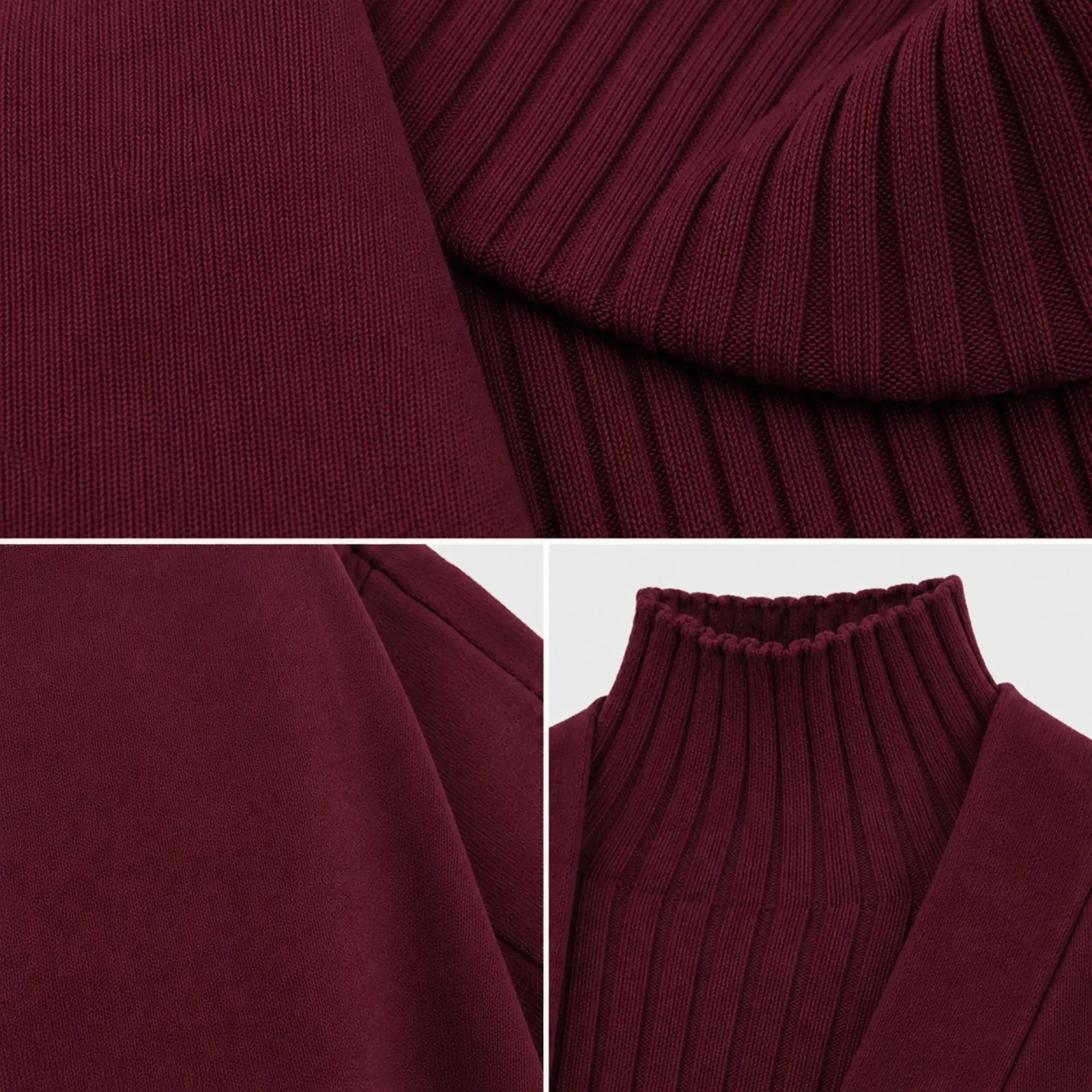 Look feminino bordô em tricô com cardigan longo, tecido macio e caimento elegante