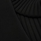 Conjunto tricô feminino preto de 3 peças com visual sofisticado, tecido macio e acabamento premium