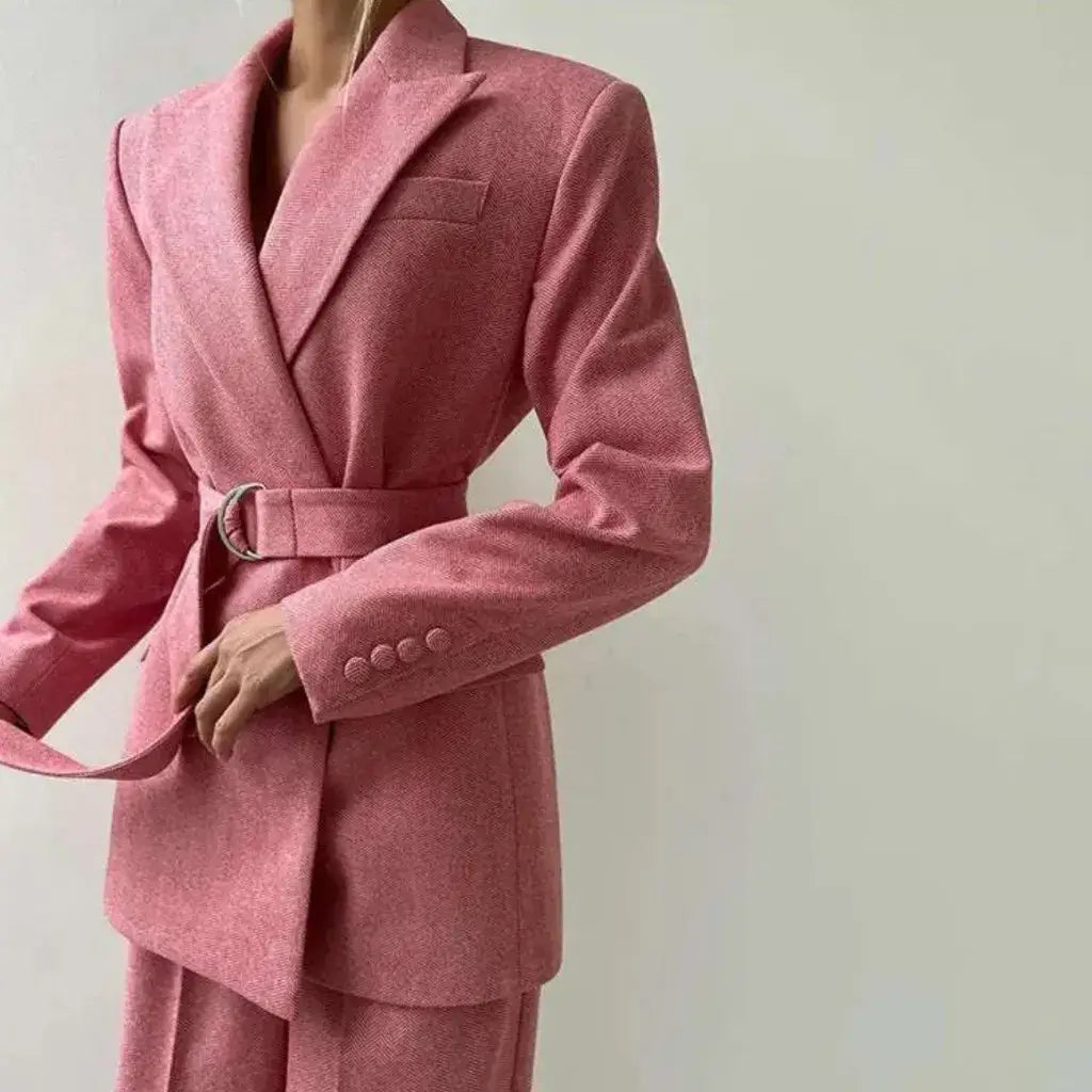 Conjunto Social Feminino Blazer Corset Acinturado Sofisticado