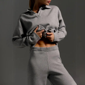 Conjunto de Frio Feminino de Malha