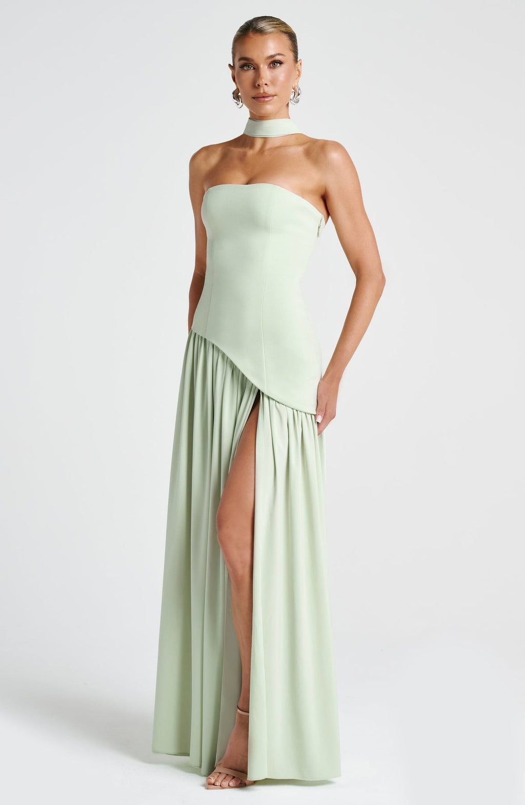 Vestido Feminino Longo Sem Alças Crepe – Mya