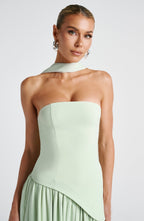 Vestido Feminino Longo Sem Alças Crepe – Mya