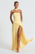 Vestido Feminino Longo Sem Alças Crepe – Mya