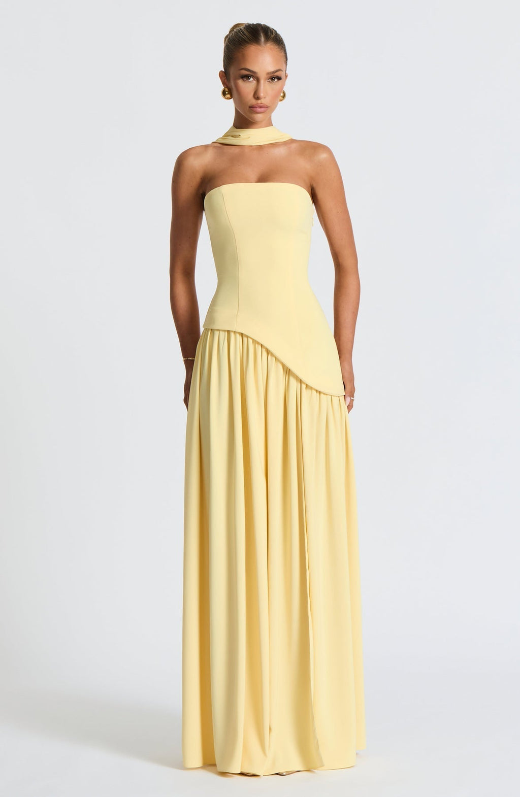Vestido Feminino Longo Sem Alças Crepe – Mya