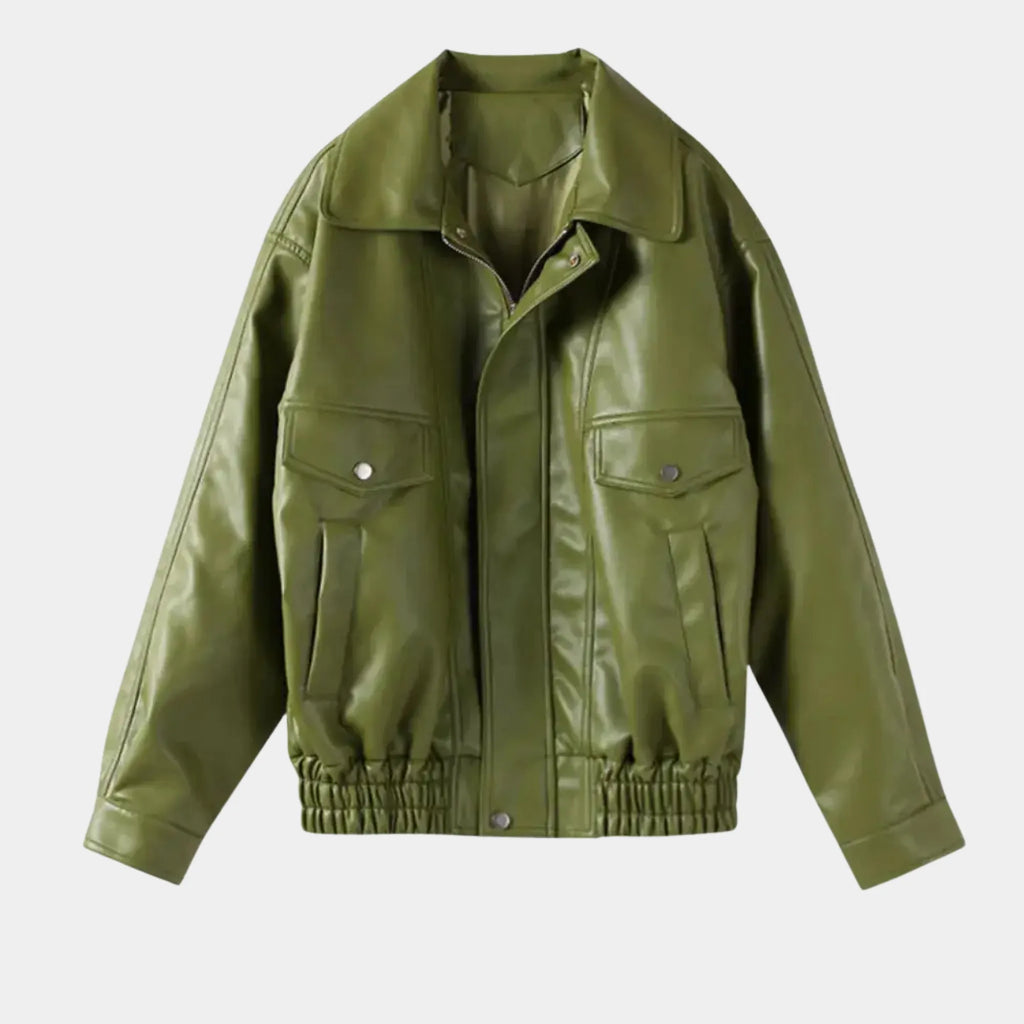 Jaqueta Feminina de Couro Attitude Green