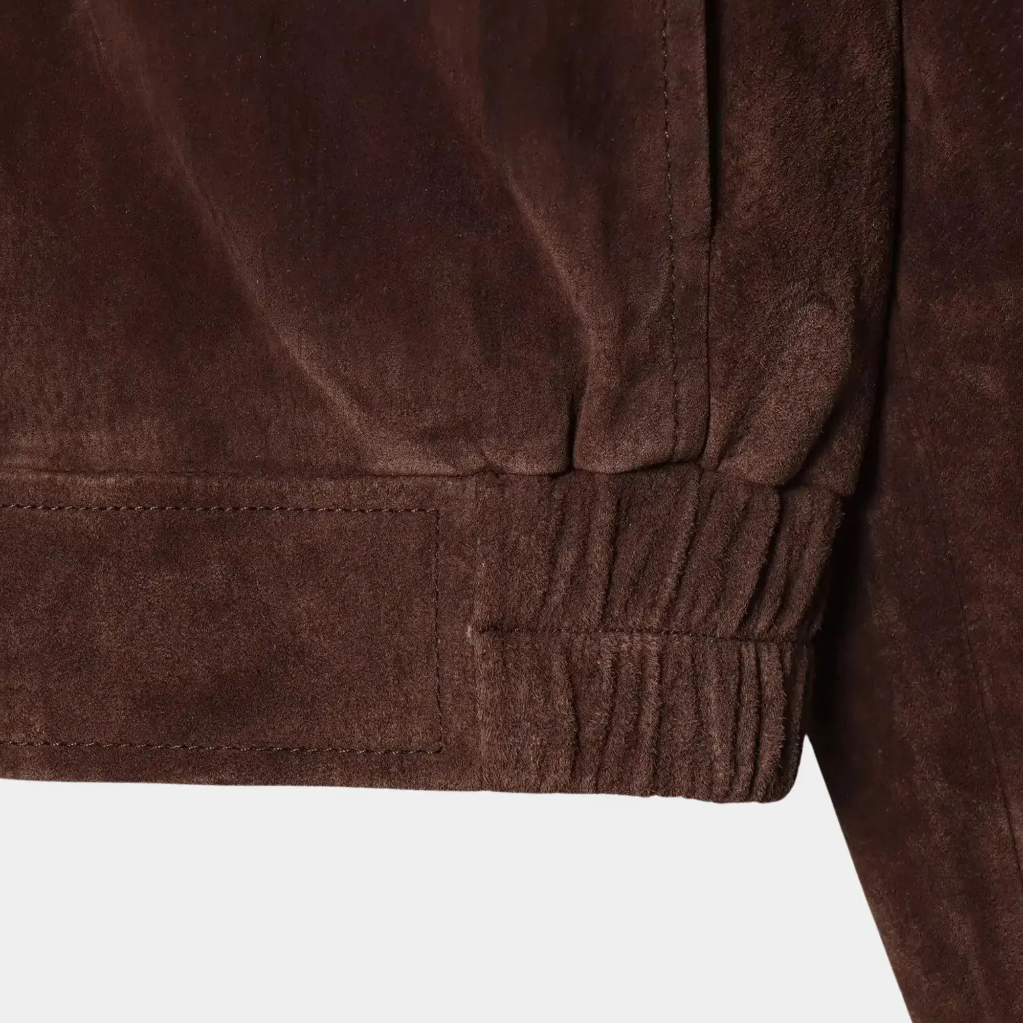 Jaqueta oversized feminina em suede marrom com visual moderno e toque sofisticado