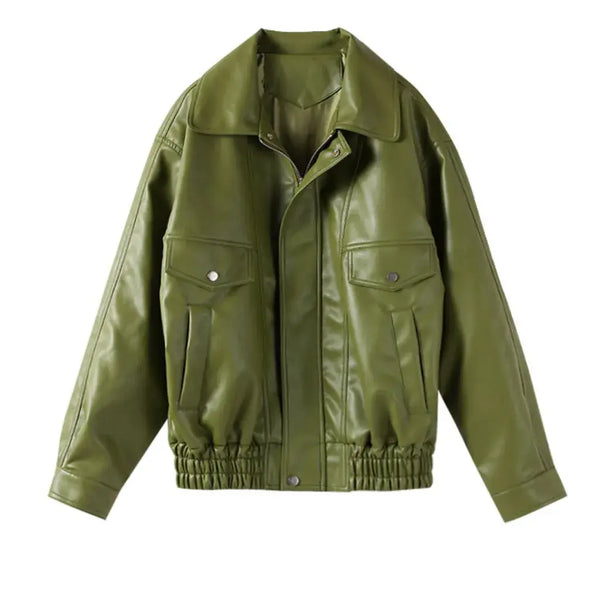 Jaqueta-Feminina-de-Couro-Attitude-Green