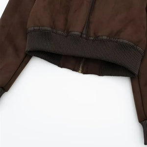 Jaqueta Gola Alta Peluciada Feminina