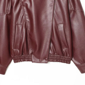 Jaqueta couro preta feminina fashion moderna