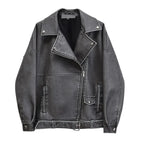 Jaqueta Oversized de Couro Feminina