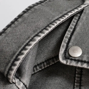 Jaqueta-de-Couro-Feminina-Cinza-Vintage