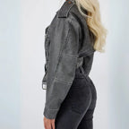 Jaqueta-de-Couro-Feminina-Cinza-Vintage