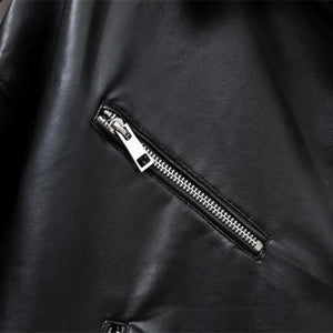 Jaqueta de Couro Feminina Preta Modelo Vittore