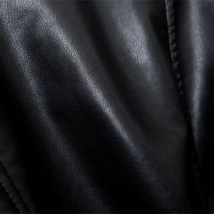 Jaqueta de Couro Feminina Preta Modelo Vittore