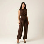 Macacão Feminino Longo Elegante com Cintura Marcada