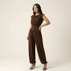 Macacão Feminino Longo Elegante com Cintura Marcada