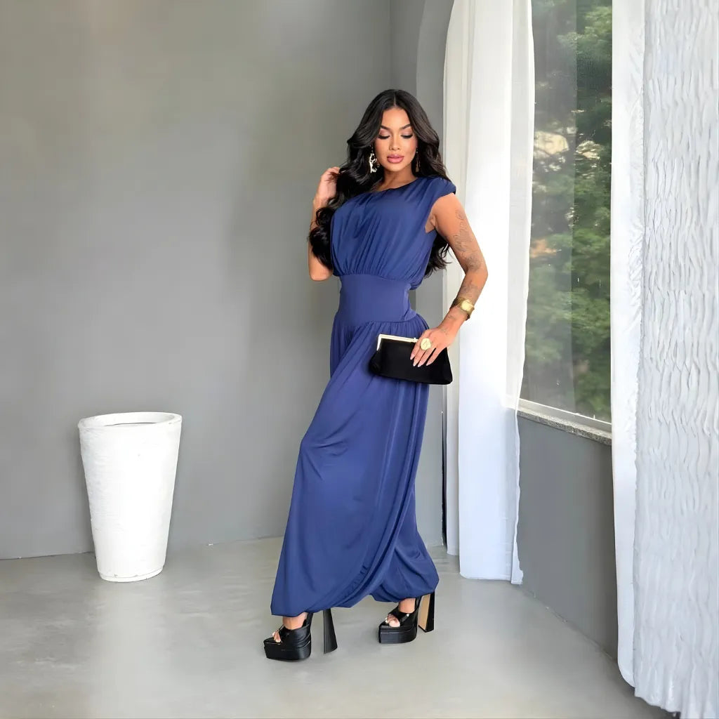 Macacão Feminino Longo Elegante com Cintura Marcada