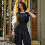 Macacão Feminino Longo Elegante com Cintura Marcada
