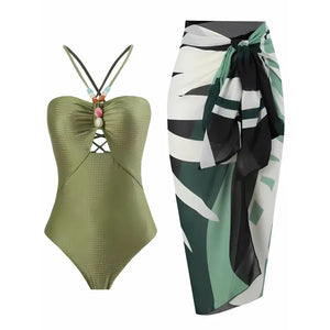 Maiô Feminino com Saída de Praia Longa Modelo Marbella