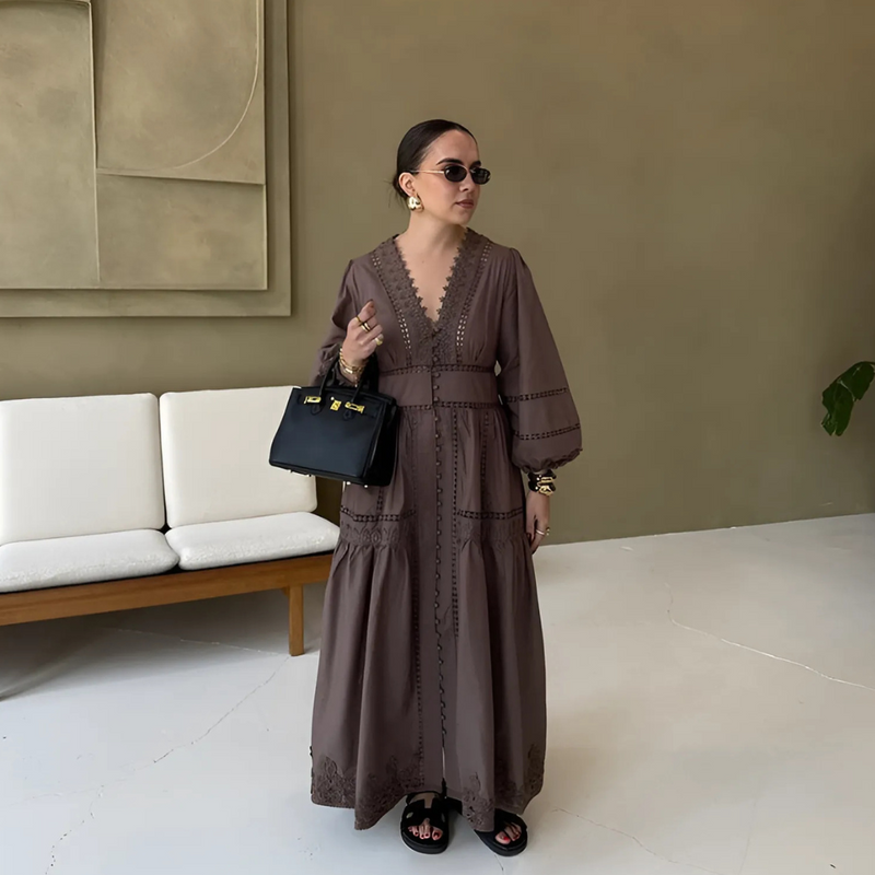 Vestido Boho Chic Longo Feminino Elegante Casual