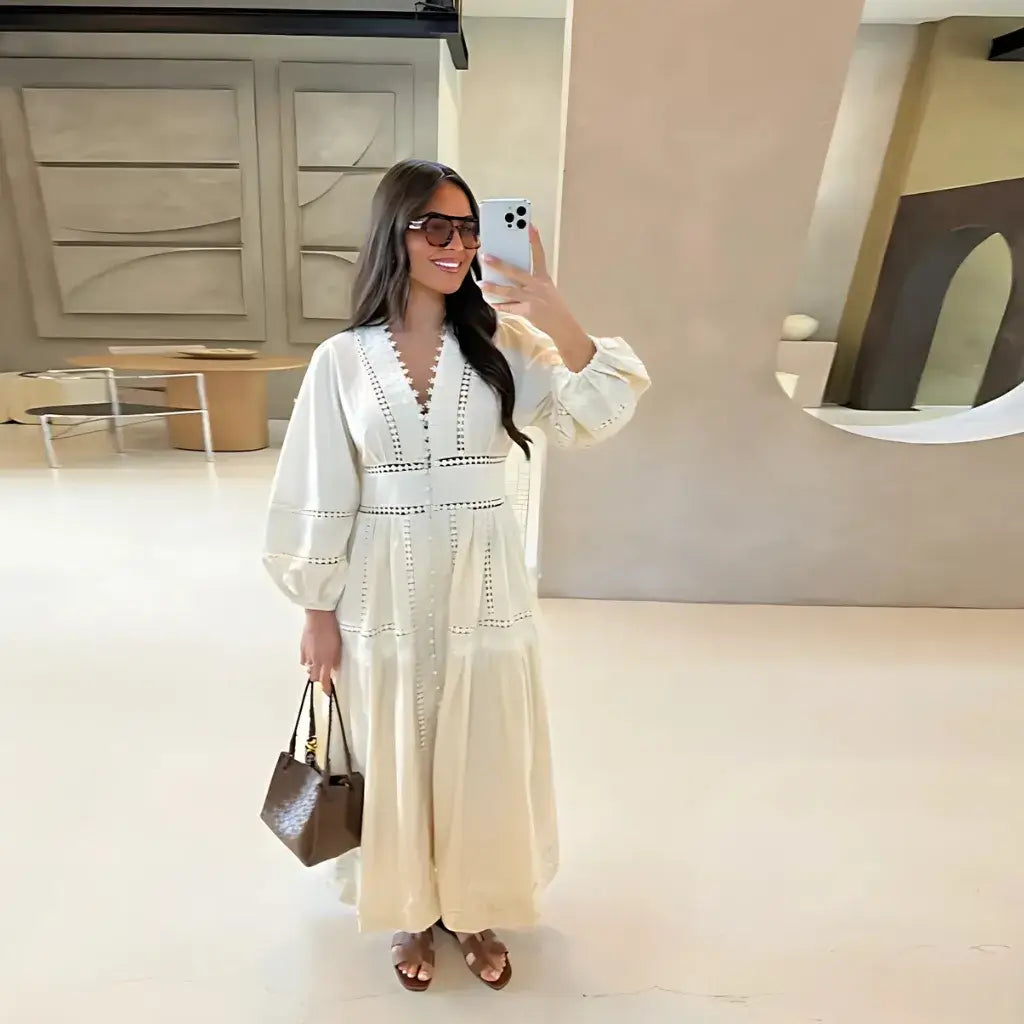 Vestido Boho Chic Longo Feminino Elegante Casual