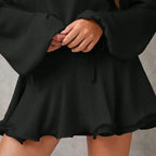 Vestido Curto Feminino Um Ombro Só Manga Longa