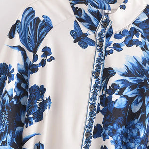 Vestido Estampado Flores Boho Chic Curto