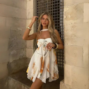 Vestido Feminino Leve Estampado Floral Curto