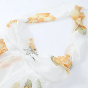 Vestido Feminino Leve Estampado Floral Curto