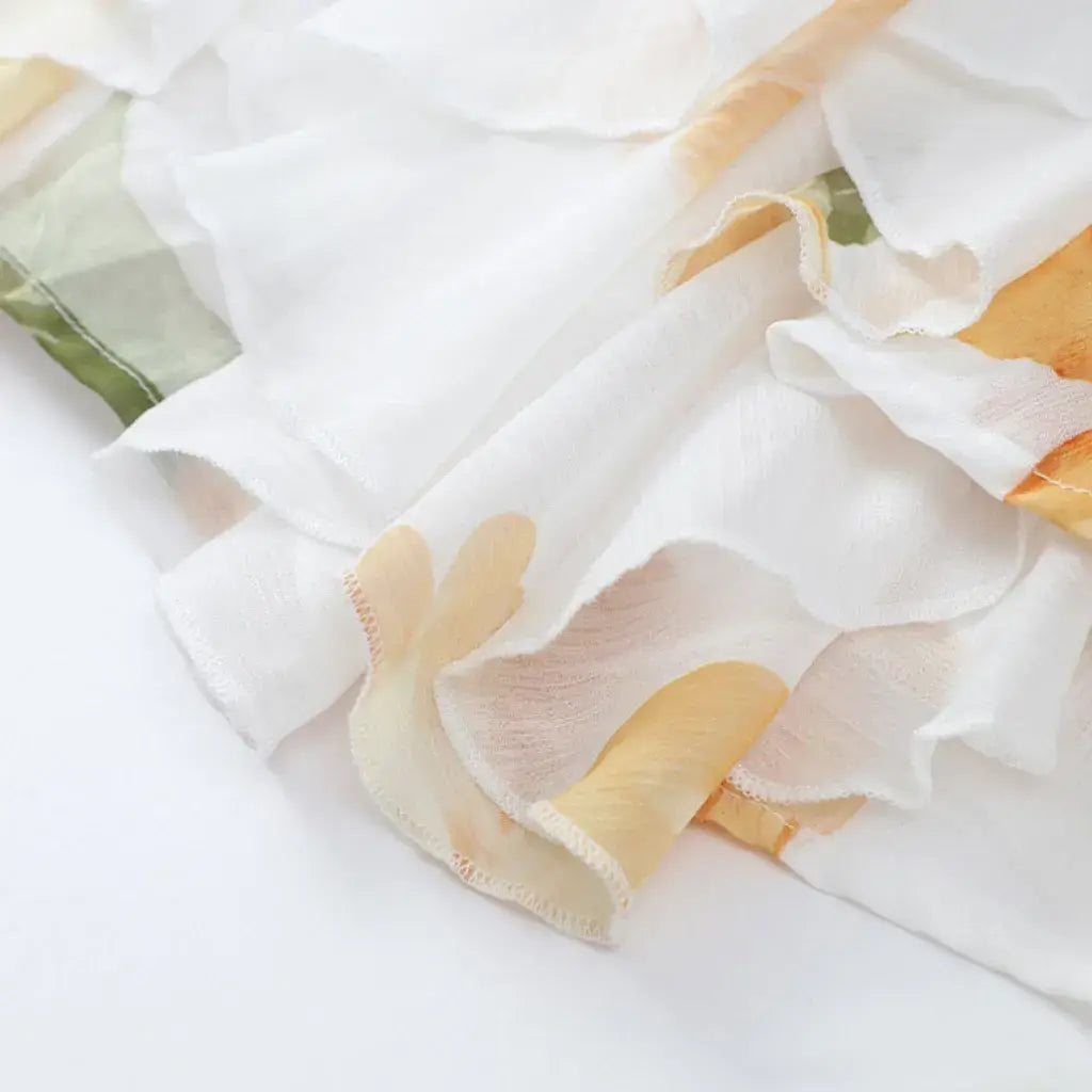 Vestido Feminino Leve Estampado Floral Curto