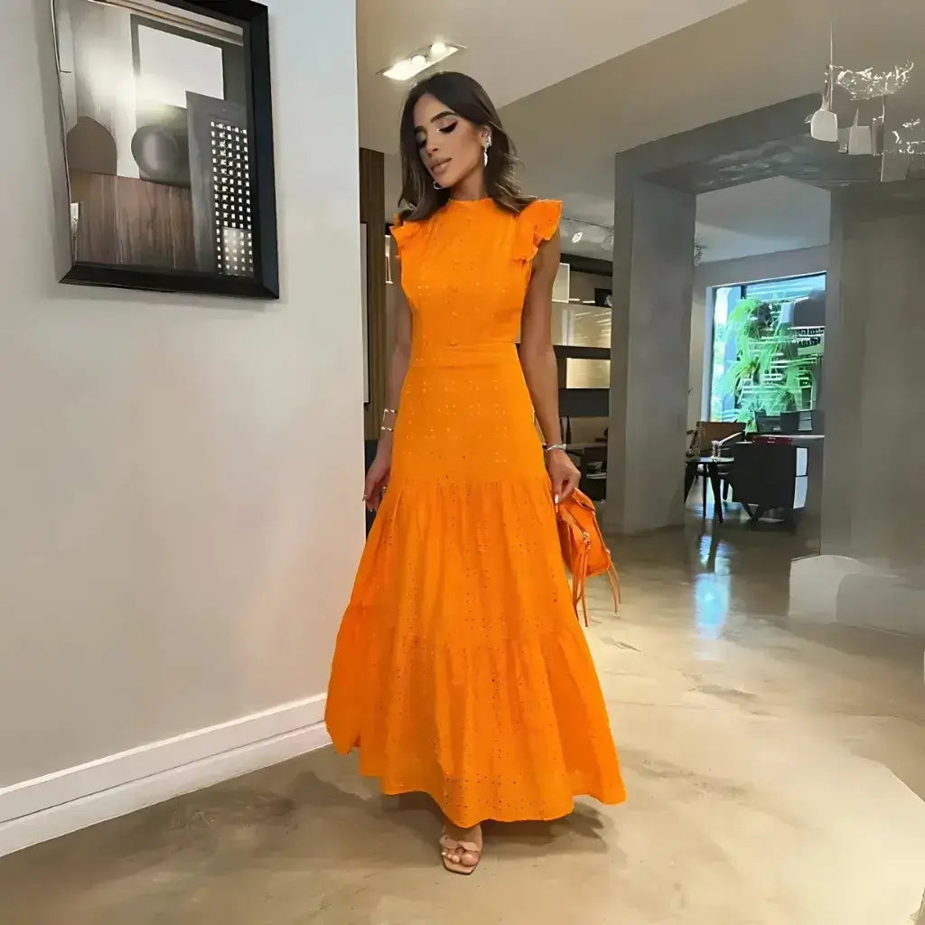 Vestido Feminino Longo Elegante Serena
