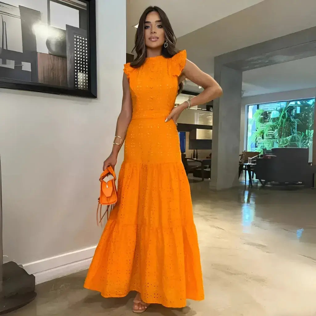 Vestido Feminino Longo Elegante Serena