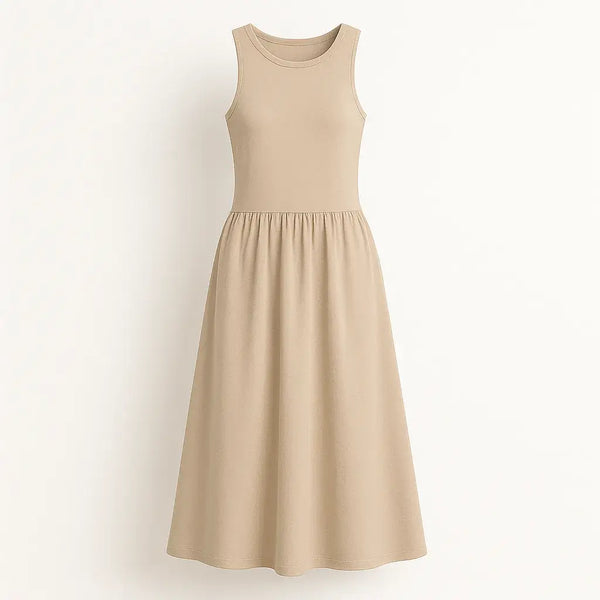 Vestido Longo Bege Modelo Betina