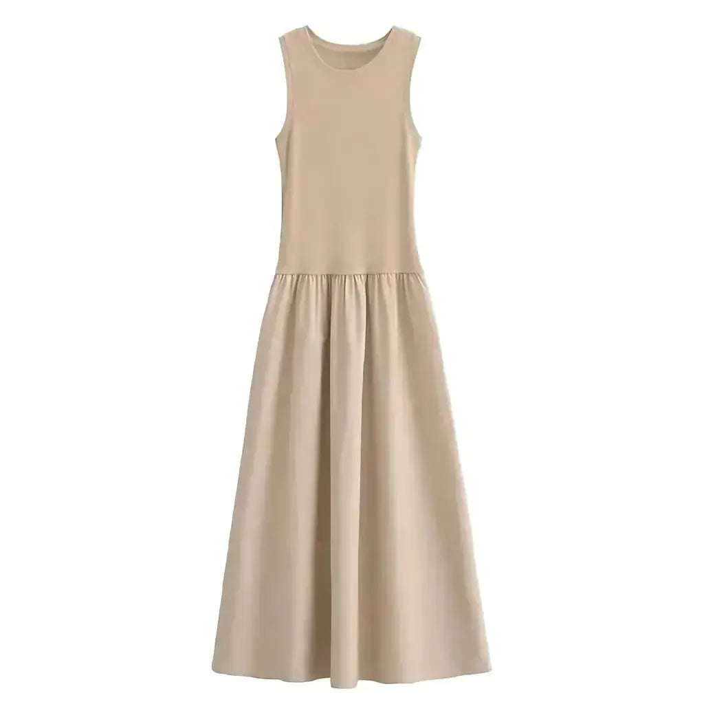 Vestido-Longo-Bege-Modelo-Betina