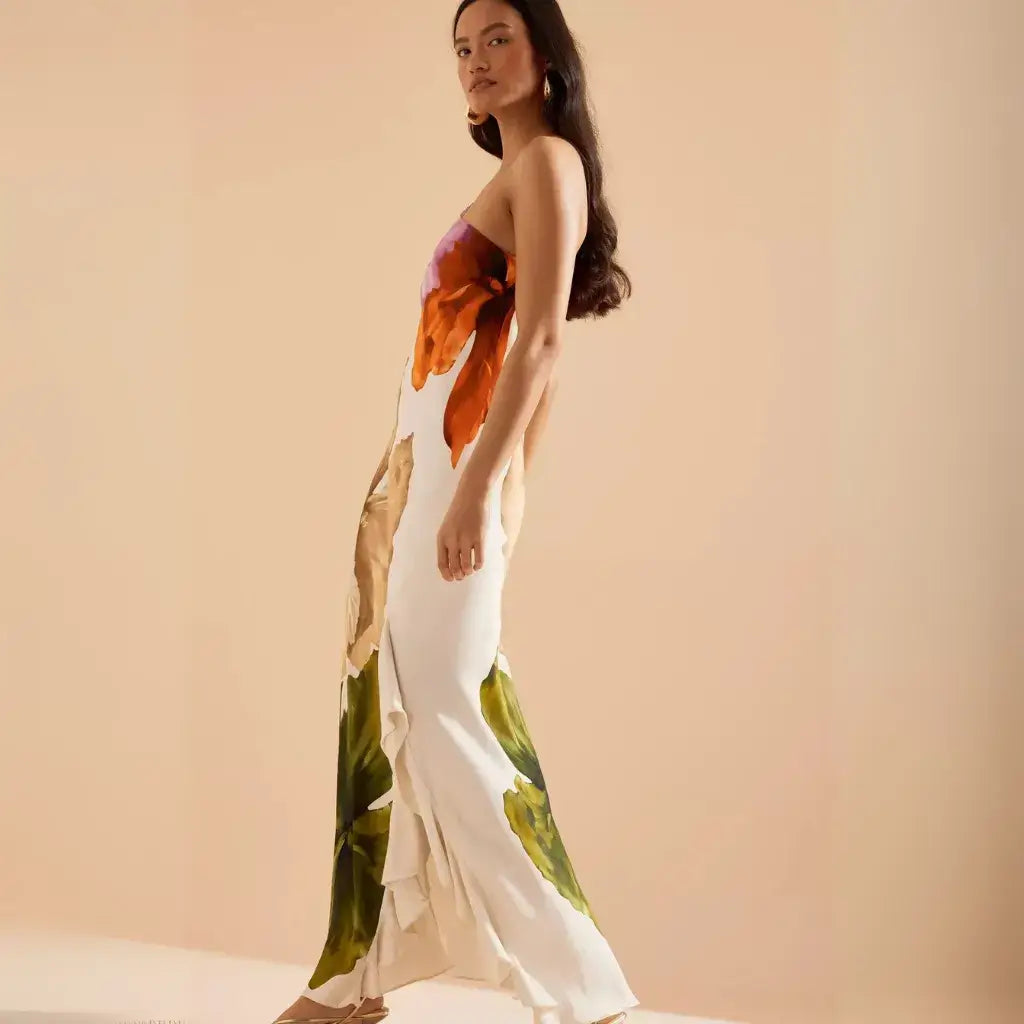 Vestido Longo Feminino Estampado Floral