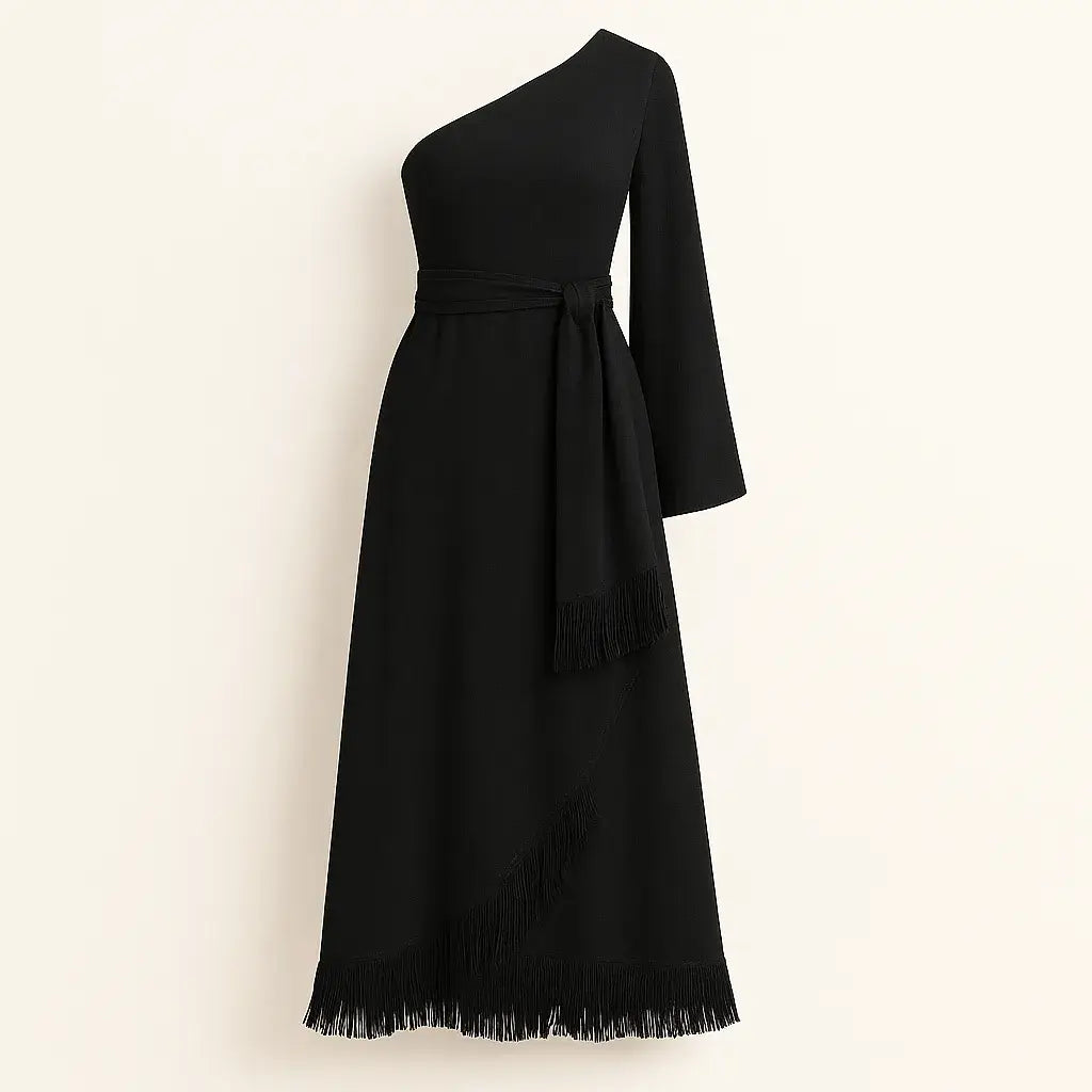 Vestido Longo Preto Modelo Radiant