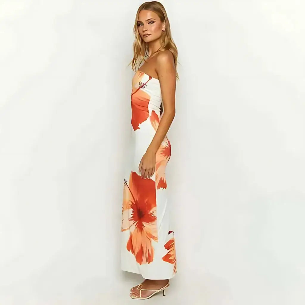 Vestido Longo Tomara que Caia Estampado Floral