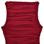 Vestido Longo de Festa com Decote Assimétrico Elegante