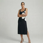 Vestido Midi Floral Elegante com Recorte Lateral