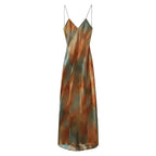 Vestido de Festa Longo Feminino de Cetim Elegante